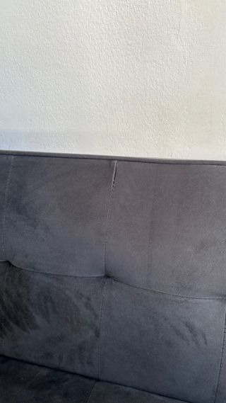 Sofá Cama y puff Gris Oscuro