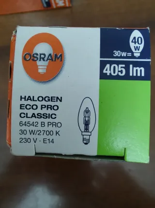 Lotto 9 Lampadine Osram Eco-alogene E14 30W