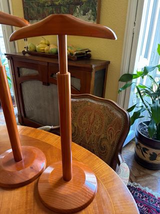 4 Perchas Madera Regulables Altura