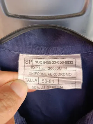 Uniforme militar aeródromo azul