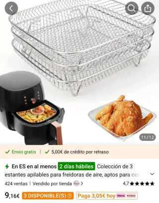 2 Estantes Apilables Freidora Aire