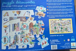 NUEVO -Puzzle Djeco La Ville 100 piezas + Póster