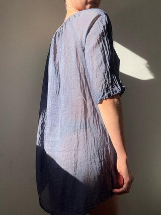 Elegante Túnica Italiana Seda y cotton