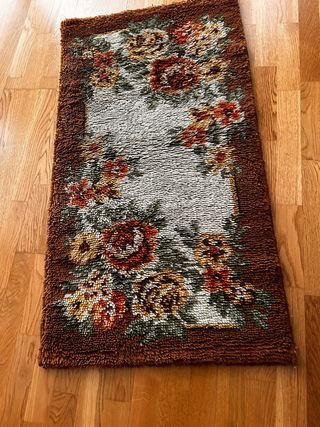 Alfombra vintage lana floral