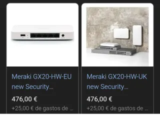 Meraki Go GX20-HW-EU Gateway Seguridad 5 Puertos