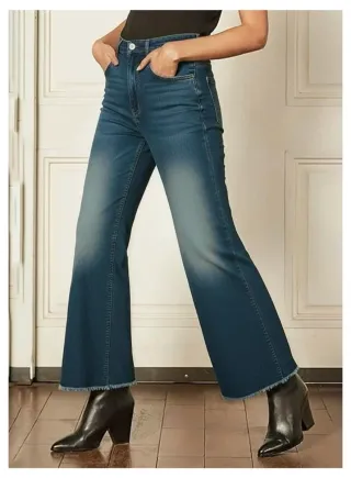 Pantalones Vaqueros Anchos Negros/Grises