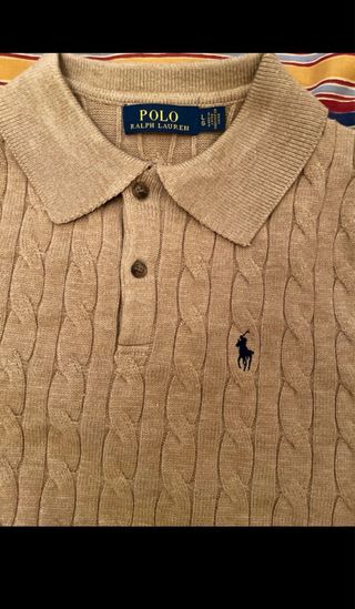Jersey Polo Ralph Lauren Cable Knit Talla L