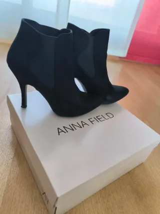 Botines tacón negros talla 38