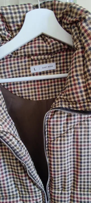 Anorak cuadros mujer talla L