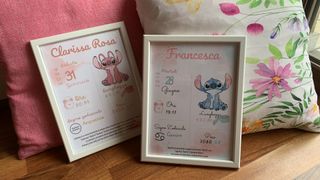 Quadretto nascita con Stitch