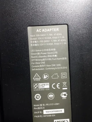 Fuente de Alimentación Xbox One Microsoft