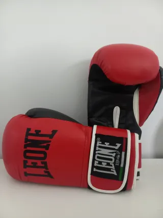 Guantes Boxeo Leone 10 oz Rojos