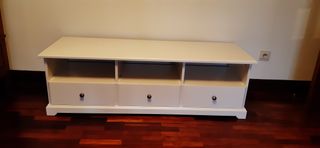 Mueble TV blanco madera