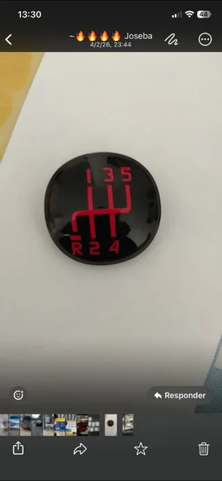 Pegatina pomo cambio R21 Turbo