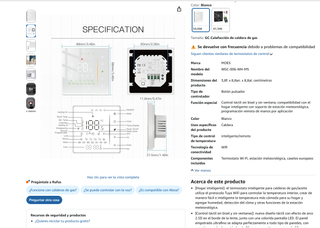 Termostato Inteligente WiFi MOES