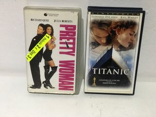 2 Cintas VHS: Pretty Woman y Titanic
