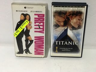 2 Cintas VHS: Pretty Woman y Titanic