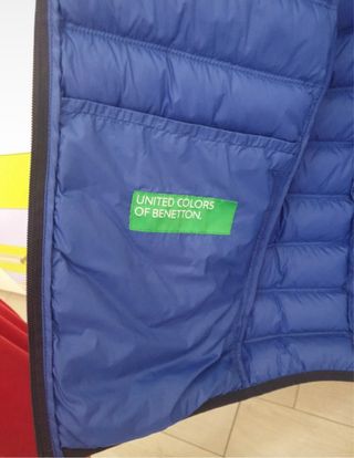 Chaqueta de plumas Benetton azul