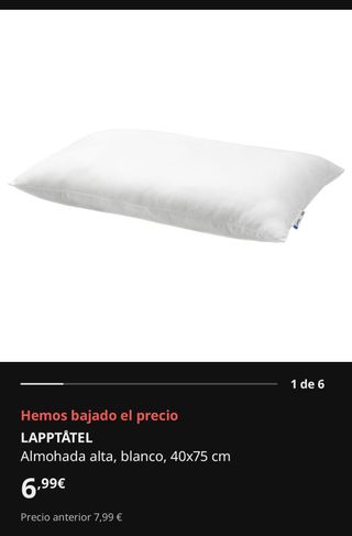 Pack 5 Almohadas Lapptatel Ikea