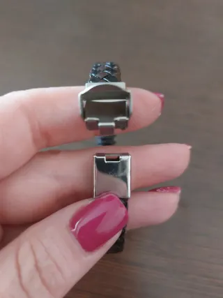 Pulsera trenzada cuero marrón y acero