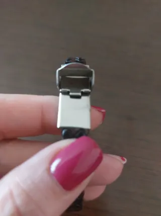 Pulsera trenzada cuero marrón y acero