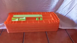 Estantería Resina Desmontable Naranja y Verde