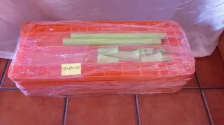 Estantería Resina Desmontable Naranja y Verde