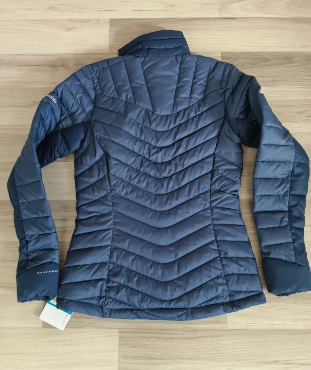 Chaqueta Columbia acolchada azul y rosa