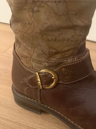 Stivali in pelle e camoscio