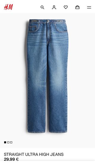 Jeans H&M Rectos Tiro Ultra Alto