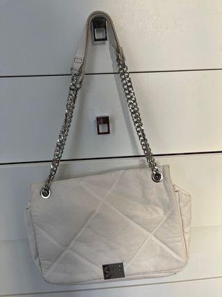 Bolso Parfois blanco grande acolchado
