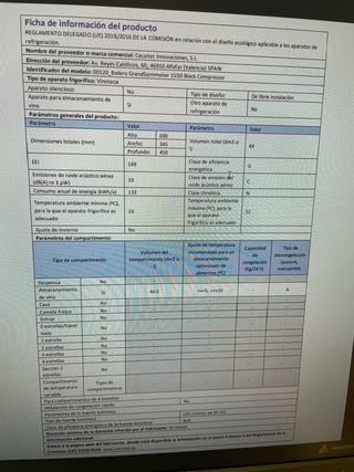 Vinoteca Cecotec Bolero GrandSommelier 1550