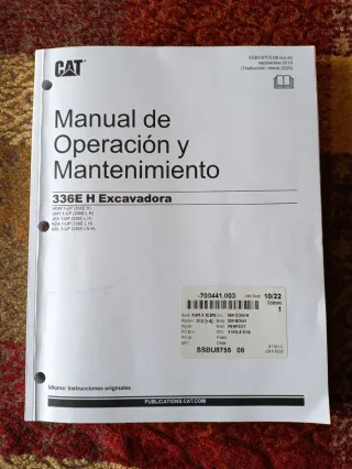 Manual de Operación Excavadora CAT 336E H