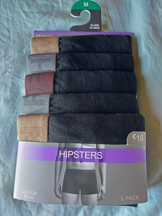Primark Hipsters Talla M Pack 5