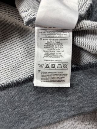 Felpa Adidas con zip grigia XL uomo