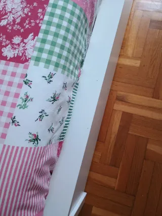 Cama MALM Ikea 2 cajones colchón nórdico y funda