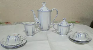 Set ceramica per te blu e bianco