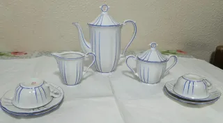 Set ceramica per te blu e bianco