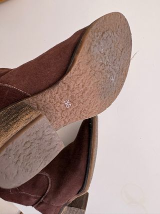 Botines piel marrón chocolate