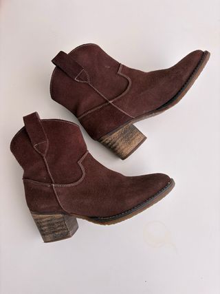 Botines piel marrón chocolate