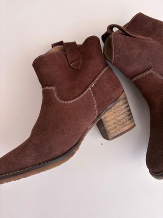 Botines piel marrón chocolate