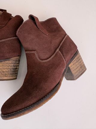 Botines piel marrón chocolate