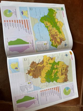 Libro de texto 5 de primaria Atlas geografía