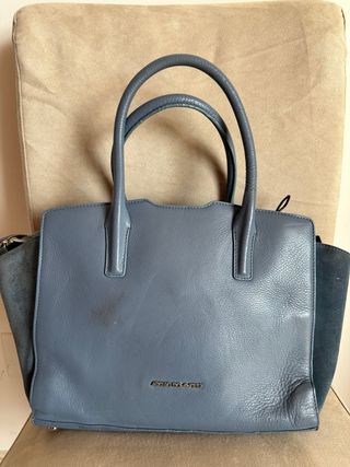 Bolso Adolfo Dominguez Azul/Gris