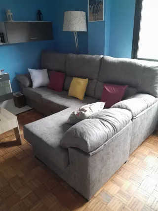 Sofá Chaiselongue Reversible 3 Plazas Gris