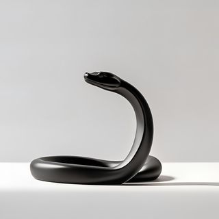 Scultura Serpente nero