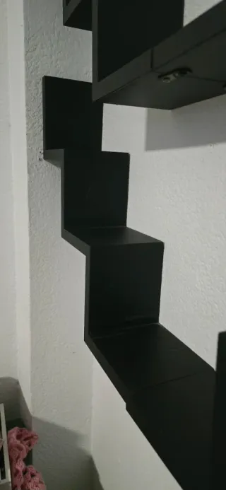 Estantería Escalera Negra Madera