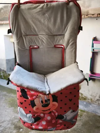 Saco Silla Paseo Minnie Lunares Rojo