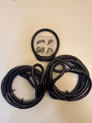 Pack Seguridad Antirrobo – 2 Cables 3m + Candado