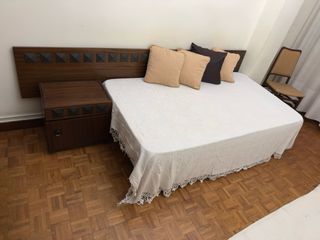 Pack Cama Madera y Tela